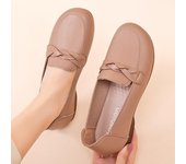 Mocasines Penny para mujer Zapatos clásicos sin cordones Zapatos de vestir cómodos Zapatos casuales para caminar en la oficina Zapatos planos de cuero sintético ligeros para mujer 35（for 34） negro