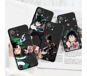 Funda negra de Anime My Hero Academia para Vivo Y15 Y11 Y72 5G V20 S1 Y70 Y20 Y31 Y19 Y17 V21 Y81 Y53 V17 Y1S Y50 Funda Vivo S1