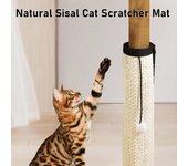 1 alfombrilla rascadora de sisal natural para gatos: protege los muebles y afila las garras. Rascador para gatos de interior. 40cm -29cm blanco