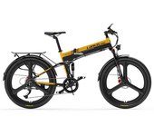 LANKELESI XT750 Sport Edition 500W Motor Adult Electric Bicycle 48V Battery Adult Road E-Bike 26*4 inch Fat Tire Urban Commuting Mountain E-Bicycle amarillo