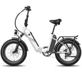 Bicicleta Eléctrica Urbana para Adultos FAFREES FF20 Polar Motor 500W Batería 48V20.8Ah Bicicleta Eléctrica Plegable Todoterreno Ruedas Gordas 26 Pulgadas Bicicleta Eléctrica de Montaña blanco