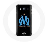 Coque pour Samsung Galaxy A3 Logo Olympique de Marseille Fond Noir
