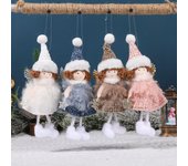 Nuevo colgante creativo de Navidad, ángel de plumas de Navidad, decoración para árbol de Navidad, colgante, suministros navideños 14.5*7cm