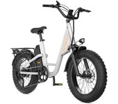 Bicicleta eléctrica EKXBIKE L1, motor de 1000 W, batería de 48 V y 15,6 Ah, velocidad máxima de 55 km/h, autonomía máxima de 80 km. blanco