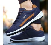 Zapatos casuales de moda para hombre, zapatillas de tenis al aire libre, ligeras, cómodas, con cordones, entrenador de PU, tamaño más pequeño de lo normal para hombres 38 blanco
