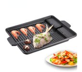 Sartén antiadherente para barbacoa, parrilla de carbón de estilo coreano, bandeja para barbacoa para uso en estufa de Gas, equipo para barbacoa y Picnic para fiestas 32x26cm