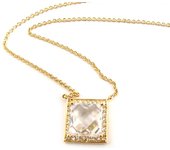 Les Trésors De Lily [K7353] - Collier Plaqué-Or 'Sissi' blanc blanco