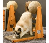 Bola rascadora para gatos, soporte de madera, muebles para mascotas, pelota de cuerda de Sisal, juguete para gatitos, rascador para escalar, rascador de patas para moler, juguetes para gatos