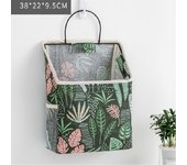 Bolsa de almacenamiento para colgar en la pared del dormitorio, de lino y algodón, puerta de pared, armario, mesa, cesta organizadora de tela para libros, revistas y CD