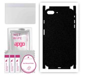 apgo Protective Skin Sticker for the back+sides compatible with Apple iPhone 8 Plus, Full Wrap Film, Foil, Vinyl - Pattern Matte Black
