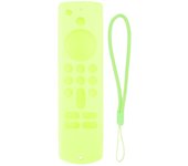 Funda de silicona para control remoto de Fire TV Stick, funda protectora de silicona antideslizante con cordón de 3.º grado. fluorescente verde