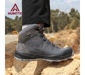 HUMTTO-Botas de plataforma de goma impermeables para hombre, botines de senderismo de diseñador de lujo para exteriores, zapatos de trabajo negros a la moda para invierno 44 naranja/gris
