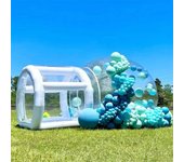 Casa de burbujas inflable con globo y carpa de burbujas, casa de cúpula transparente para niños, fiesta en interiores y exteriores, camping 2.5meters+Blower included