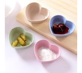 Cuenco para condimentos en forma de corazón, plato para salsa, platos para aperitivos, vajilla, cuenco para utensilios de cocina, accesorios de cocina beige
