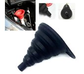 Embudo de motor de coche Universal de silicona embudo para líquidos lavadora cambio de fluido plegable portátil Auto motor aceite gasolina cambio embudo color rosa