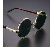 Gafas de sol redondas de cristal, lentes planas, gafas de sol Retro sin grados, montura redonda, gafas de sol para hombres, cuidado de los ojos para mujeres