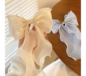 Pinzas para el cabello con lazo de gasa dulce para niñas, pinzas para el cabello con lazo de satén azul brillante, pasador de cinta, horquilla, pinza para cola de caballo, tocado azul