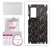 apgo Protective Skin Sticker for the back+sides compatible with Motorola Edge 20 Pro, Full Wrap Film, Foil, Vinyl - Pattern Carbon Black Pixel