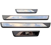 Para Honda Civic 2022 2023, accesorios para coche, Protector de alféizar de puerta, placa de desgaste, pegatina de Pedal de umbral automático, estilo Protector negro