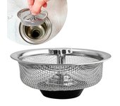 Filtro de fregadero de malla para cocina, filtro de agua de acero inoxidable, malla de separación de sartén para lavado, malla de separación de alimentos y té plata