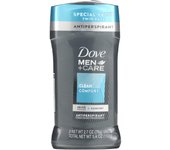 Dove, Men+Care, Clean Comfort, Desodorante antitranspirante, 2 paquetes, 2,7 oz (76g) cada