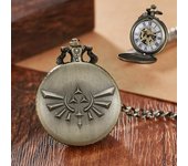 Nuevo reloj de bolsillo mecánico automático con números romanos y concha de bronce vintage para hombres y mujeres estudiantes.