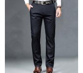 Pantalones de seda de hielo para hombre, pantalón informal, transpirable, ultrafino, de gama alta, elásticos, drapeados, de verano 31 negro