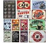 Letreros de hojalata vintage para decoración de pared, placa retro para cafetería, carteles de cocina, bar, pub, club, cafetería, decoración de habitación 20x30cm