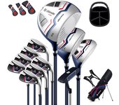 Juego de palos de golf BestBuy de 11 palos con bolsa de carrito Palos de golf con funda para palos de golf ligeros Juego de palos de golf Juego de golf para principiantes Bolsa de soporte de golf con