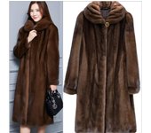 Chaqueta de invierno de piel de oveja para mujer, chaqueta corta cálida con cremallera y cuello con capucha de piel de zorro artificial, chaqueta de felpa de moda para mujer XL marrón