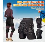 Faja protectora de fútbol para cadera, muslo, glúteos y coxis, pantalones cortos de compresión acolchados 3D para snowboard, patinaje, esquí, baloncesto, ciclismo, rugby XL B
