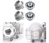 Rodillo de lavavajillas de plástico, neumáticos reemplazables, rueda para escurridor de lavavajillas, Bosch, Siemens, Neff, Beko upper wheel