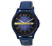 Armani Exchange Hampton Leather Strap Blue Dial Quartz AX2442 Reloj Hombre azul