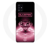 Funda Maniacase para Samsung Galaxy A51 4G con diseño de diamante negro y rosa