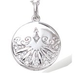 Les Trésors De Lily [R1677] - Colgante de plata rodiada 'Secrets' (cazuela) - 18 mm blanco