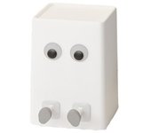 Bote de basura con forma de caricatura adorable, bote de basura de plástico, cestos de basura a prueba de olores, para cocinas y oficinas S blanco