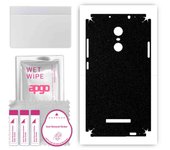 apgo Protective Skin Sticker for the back+sides compatible with Xiaomi Redmi Note 3 Note 3 Pro, Full Wrap Film, Foil, Vinyl - Pattern Matte Black