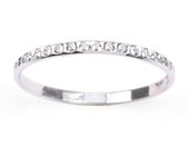 Alliance Argent 'Lien d'Amour' argenté (rhodié) - 2 mm (diamanté) 68 plata