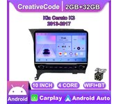 Radio Multimedia con botón para coche, Radio Multimedia con Carplay, Audio estéreo 2Din, vídeo Android, 2 + 32GB, 10 pulgadas, para Kia Cerato K3 2013 - 2017