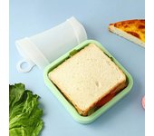 Fiambrera reutilizable, práctica, de polipropileno, para sándwiches, tostadas, aperitivos, para padres e hijos verde