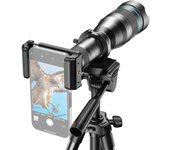 APEXEL APL-60XFR50 4K HD 60X Telescopio monocular de metal Teleobjetivo de 50 mm Recubrimiento multicapa con negro