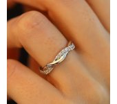Anillo de cruz de oro de Jiuqin para mujer: joyería de gran venta Number 5 blanco