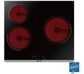 BRANDT BPV6320 Vitrocerámica - 3 zonas - 5300W - L60cm - Revestimiento de vidrio - Negro