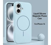 Funda de silicona líquida de lujo para Magsafe para iPhone 16, 15, 14, 13, 12, 11 Pro Max Plus, funda suave con carga inalámbrica magnética For iPhone 11 oro