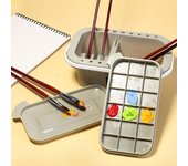 Cubo para lavar pinceles, caja para pinceles, soporte multifunción para bolígrafos, suministros de arte, herramienta para acuarela acrílica a base de aceite, paleta de arte, lavador de pinceles