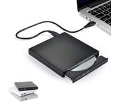 Lector de CD y DVD externo USB Unidad óptica para ordenador portátil con Windows blanco