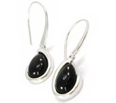 Les Trésors De Lily [I3982] - Boucles Argent 'Ruth' onyx negro