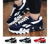 Hombres Mujeres Deportes Ocio Zapatos Cojín Transpirable Zapatos para correr Zapatillas mixtas 38 negro
