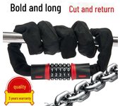Cerradura antirrobo universal: Cadena de hierro protegida con contraseña para bicicletas, coches eléctricos y puertas