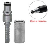 Accesorios de inserción de manguera de lavadora de alta presión Accesorio de tubería de manguera de limpieza de agua de lavadora de automóviles Conector giratorio de fijación rápida 8